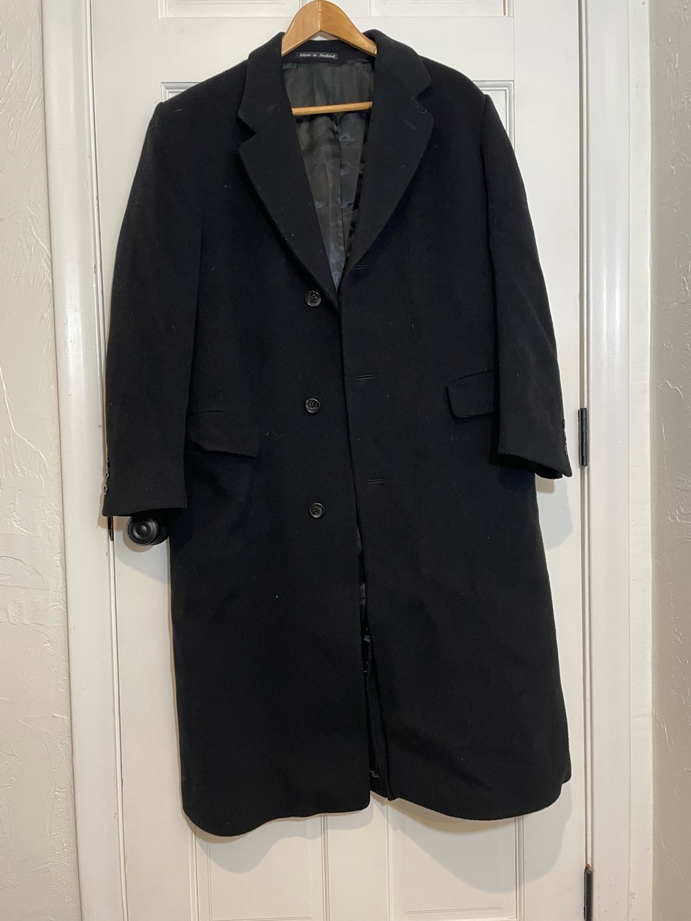 Vintage Hammersley Overcoat  40R Wool Cashmere Blend Long Jacket Heritage